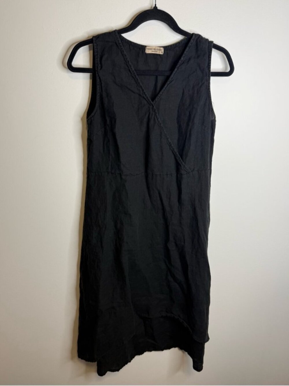 Terzo Millennio 100% Linen Dress black size medium